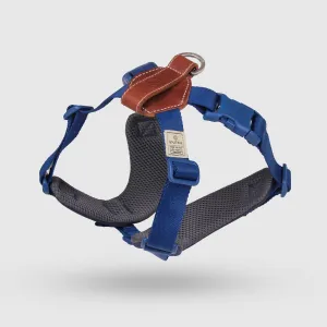 Explore| Adjustable Harness with Leather Navy Blue