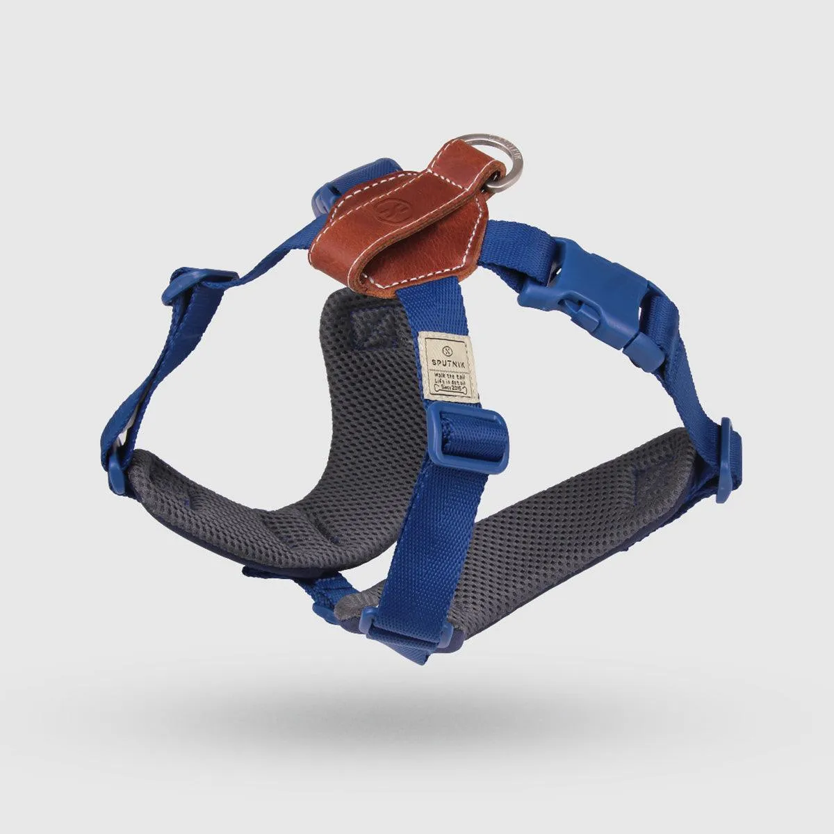 Explore| Adjustable Harness with Leather Navy Blue