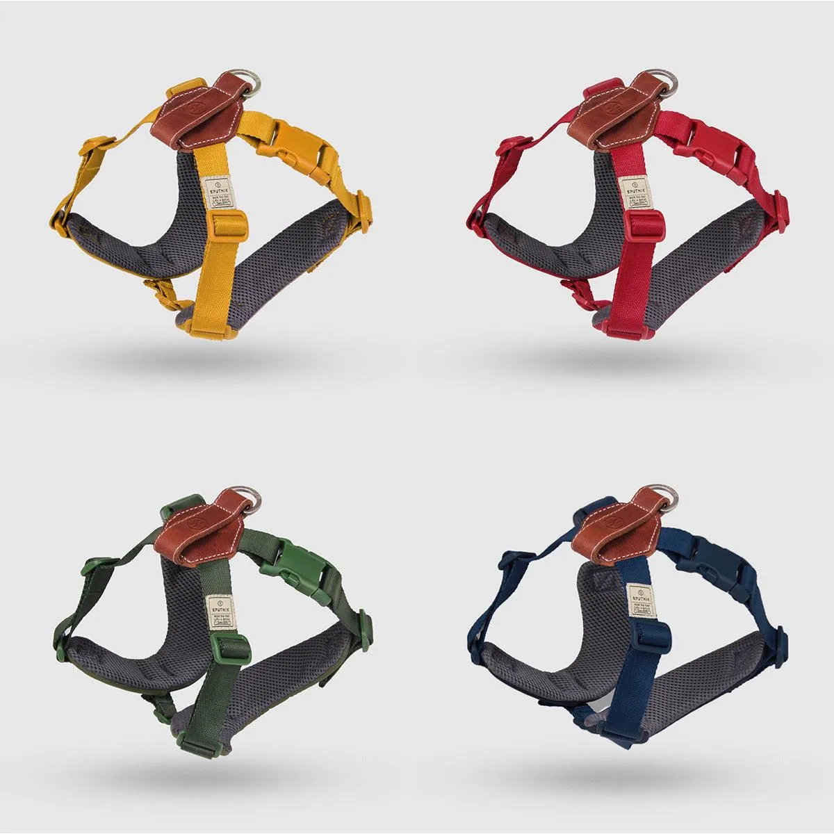 Explore| Adjustable Harness with Leather Navy Blue