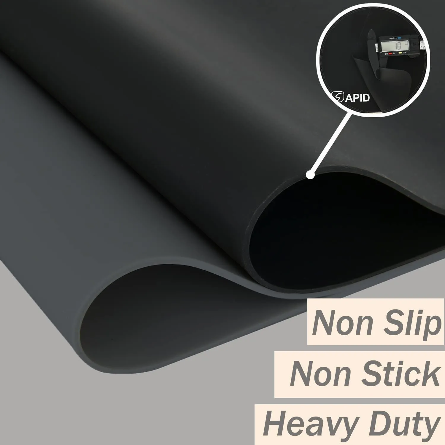 Extra Large Silicone Mat 36" x 24" Place Mats, Heat Resistant Mat for Kitchen Countertop Protector, Thick Placemats Washable Silicone Mats for Kitchen Counter Mat Dining Table Mat, Darkgrey, Sapid