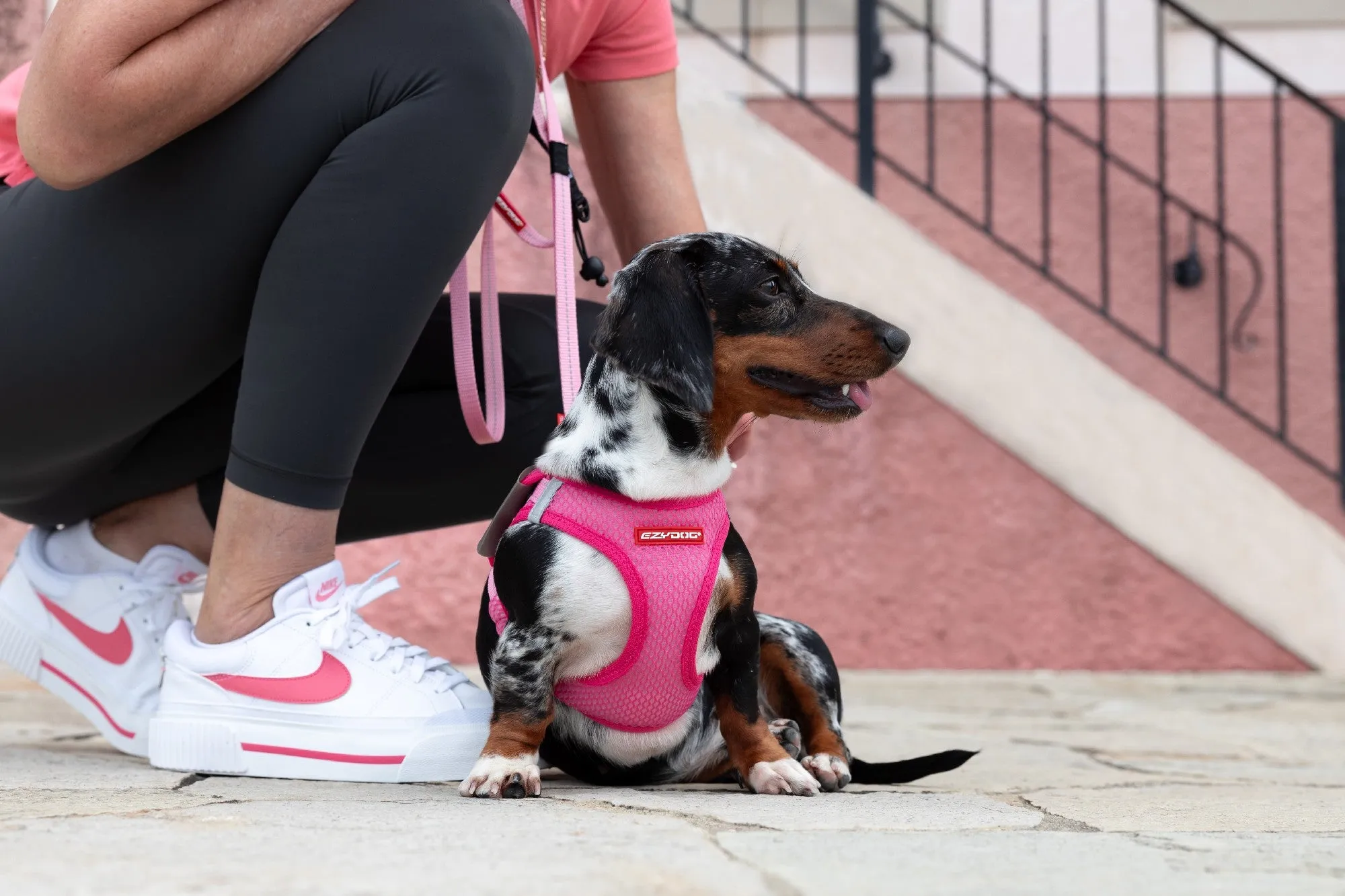 EzyDog FormFit Mesh Harness Pink