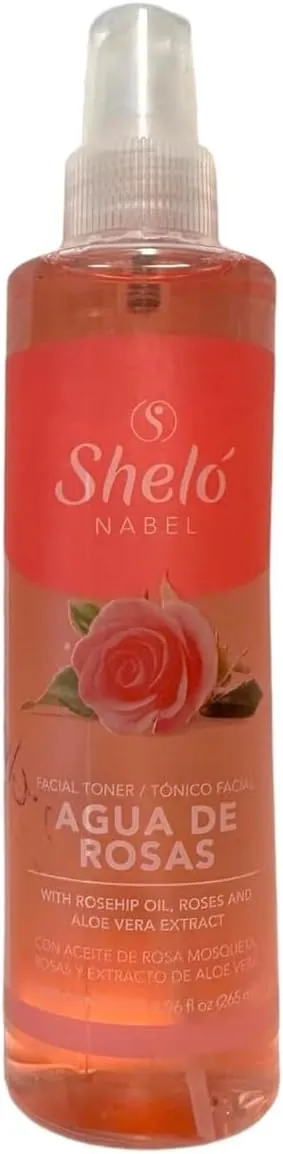 Facial Tonic with Rosehip Oil Roses and Aloe Vera Extract, 8.96 fl oz (265ml)