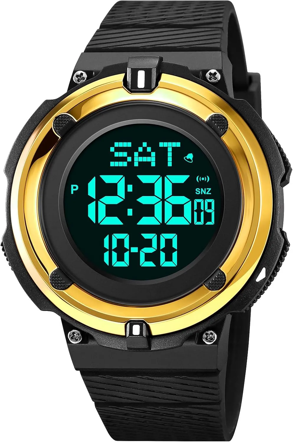FANMIS Men's Military Minimalist Sports Watch Waterproof Electronic Watch Multi Function Luminous Watch Outdoor Army Tactics Chronograph Student LED Sport Watch