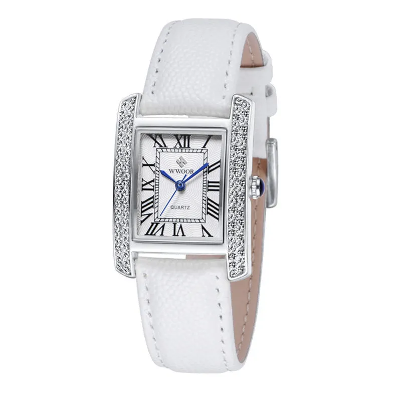 fashionable automatic Leather belt ladies watch