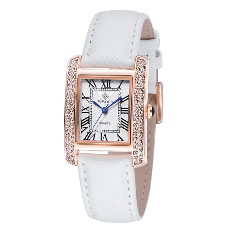fashionable automatic Leather belt ladies watch