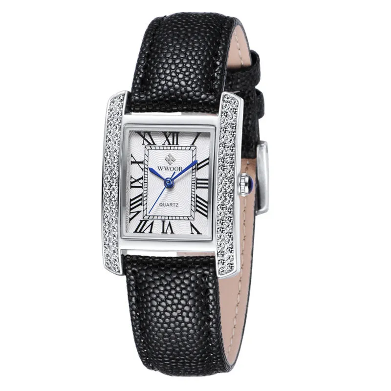 fashionable automatic Leather belt ladies watch