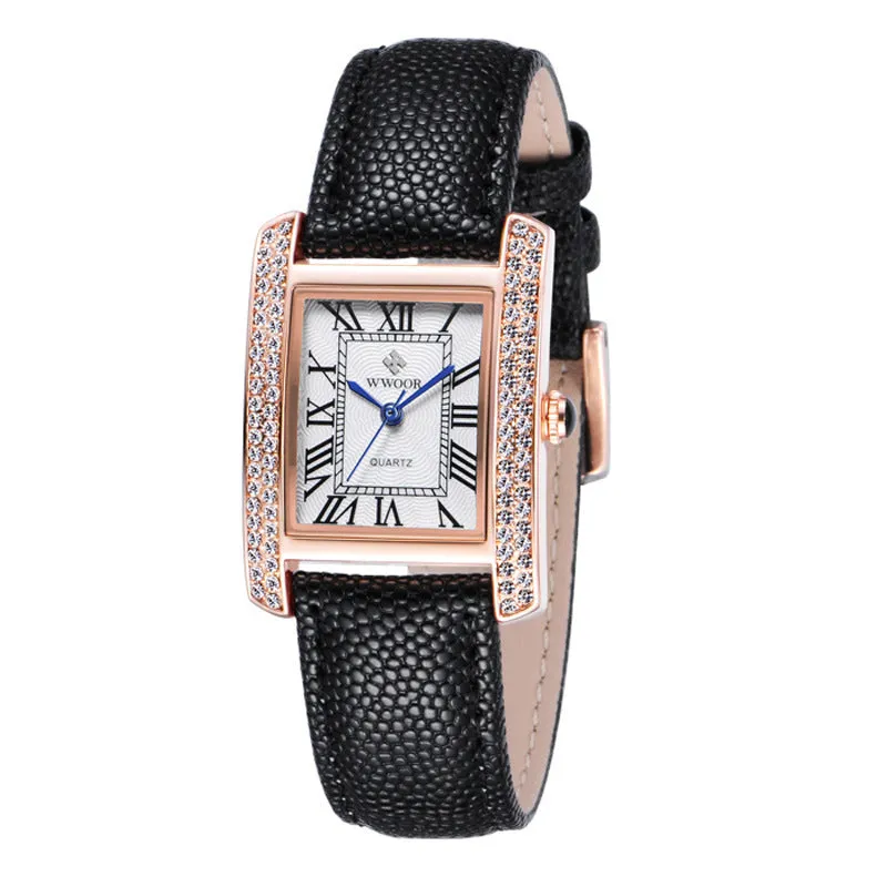 fashionable automatic Leather belt ladies watch