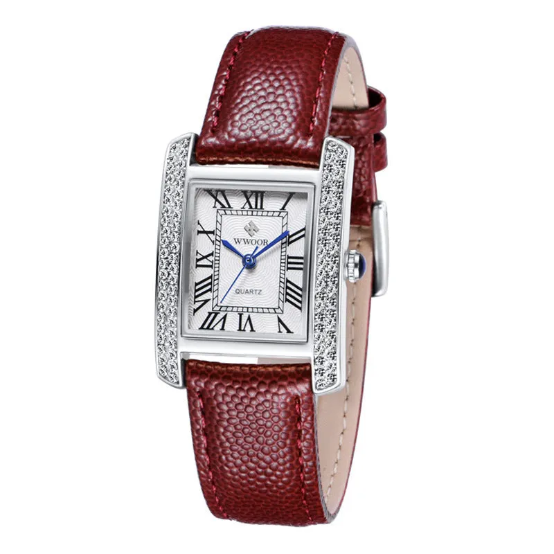 fashionable automatic Leather belt ladies watch