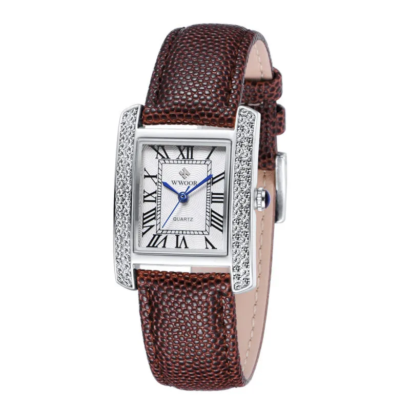 fashionable automatic Leather belt ladies watch