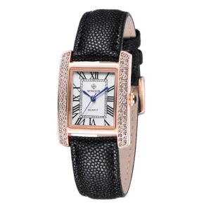 fashionable automatic Leather belt ladies watch