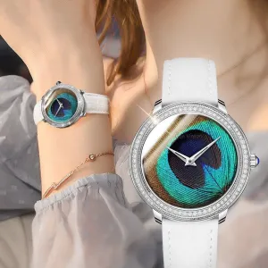 Feather Dial Waterproof Belt Watch