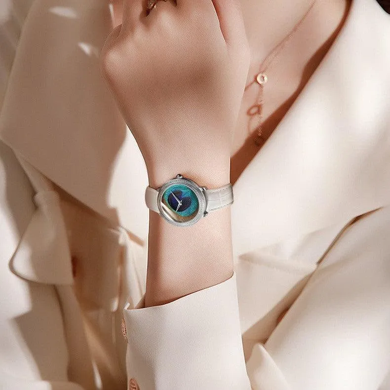 Feather Dial Waterproof Belt Watch