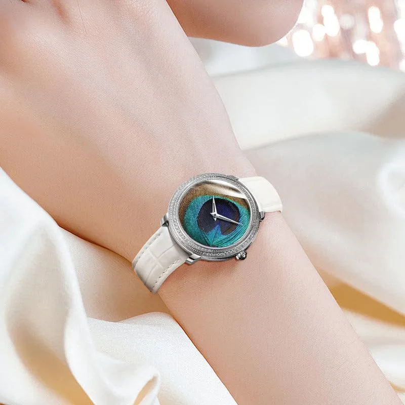 Feather Dial Waterproof Belt Watch