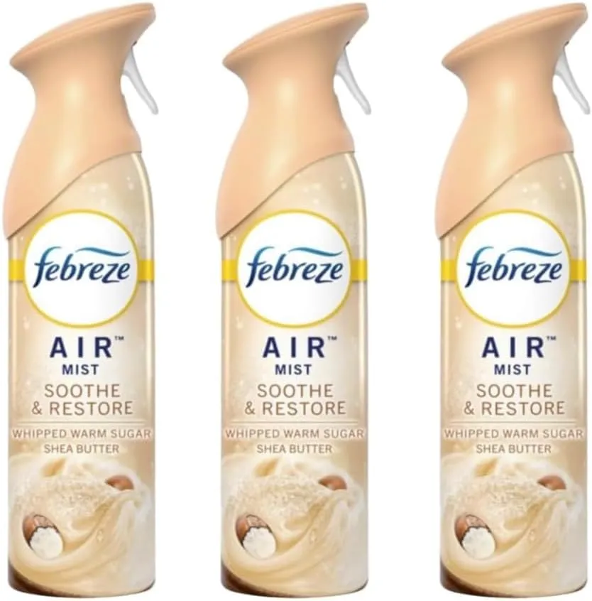 Febreez Air Freshener Spray, Odor-Fighting Room Spray, Soothe & Restore, 8.8oz, 3 pack
