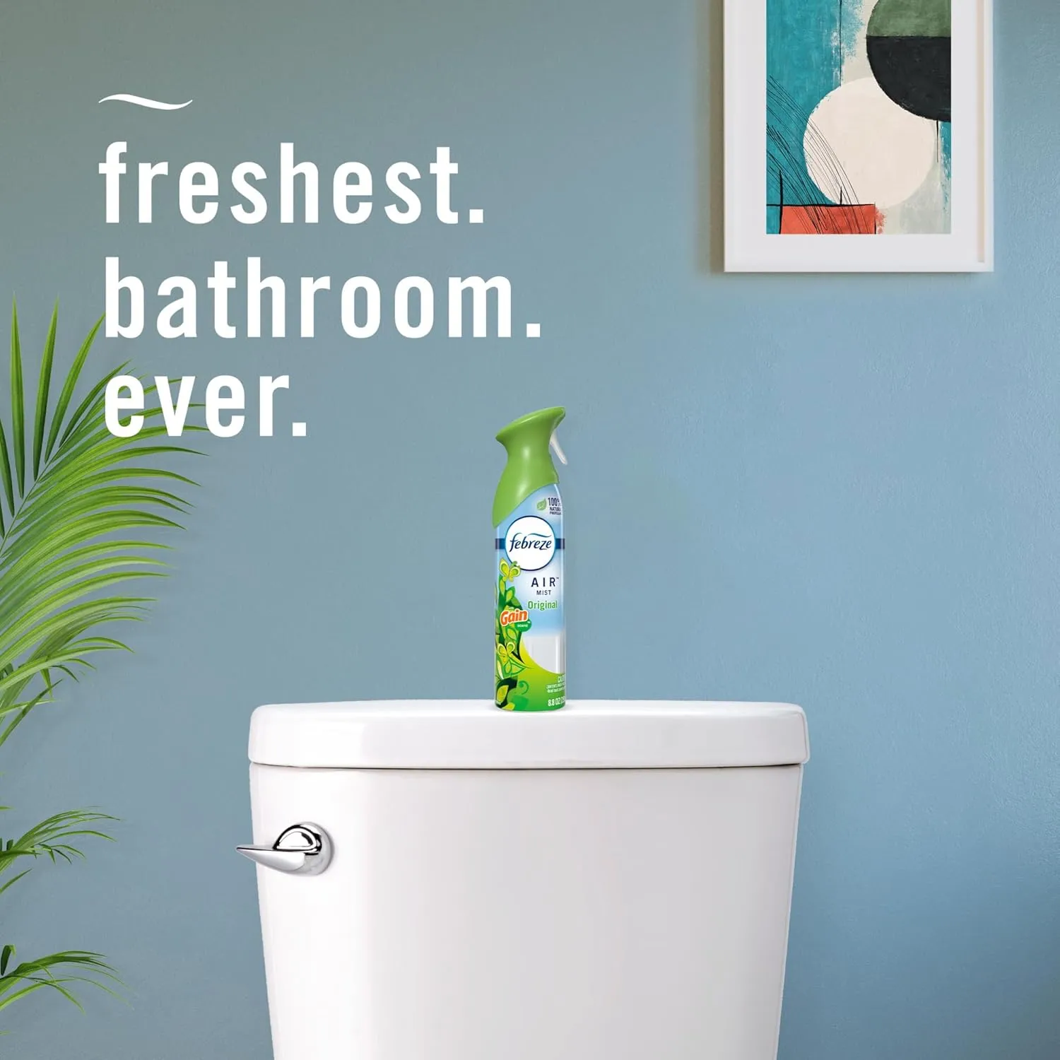 Febreze Air Mist Air Freshener Spray, Odor-Fighting Room Spray, Air Fresheners for Home and Bathroom and Kitchen, Aerosol Can, Gain Original Scent, 8.8oz, 6 Count