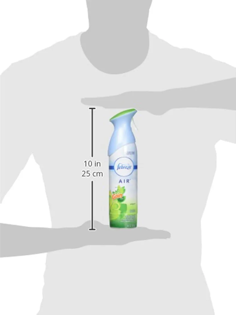 Febreze Air Mist Air Freshener Spray, Odor-Fighting Room Spray, Air Fresheners for Home and Bathroom and Kitchen, Aerosol Can, Gain Original Scent, 8.8oz, 6 Count
