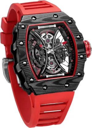 FEICE Men's Automatic Wrist Watch Sapphire Crystal Japanese Movement Skeleton Mechanical Watch Waterproof Sports Wristwatch - FM602
