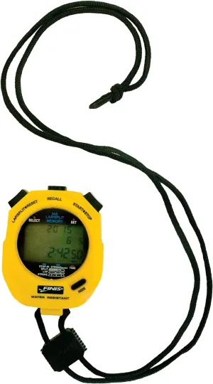 FINIS Waterproof Stopwatch for Swim Training - 300 Split Memory - Stroke Rate Mode - Easy-Read Display