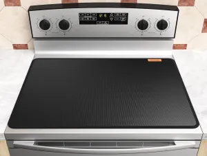 Fireproof Stove Cover, 28.5×20 Inches Electric Stove Top Cover, Heat Resistant GlassTop Stove Cover Protector, Kitchen Flat Stove Top Covers for Electric Stove Black