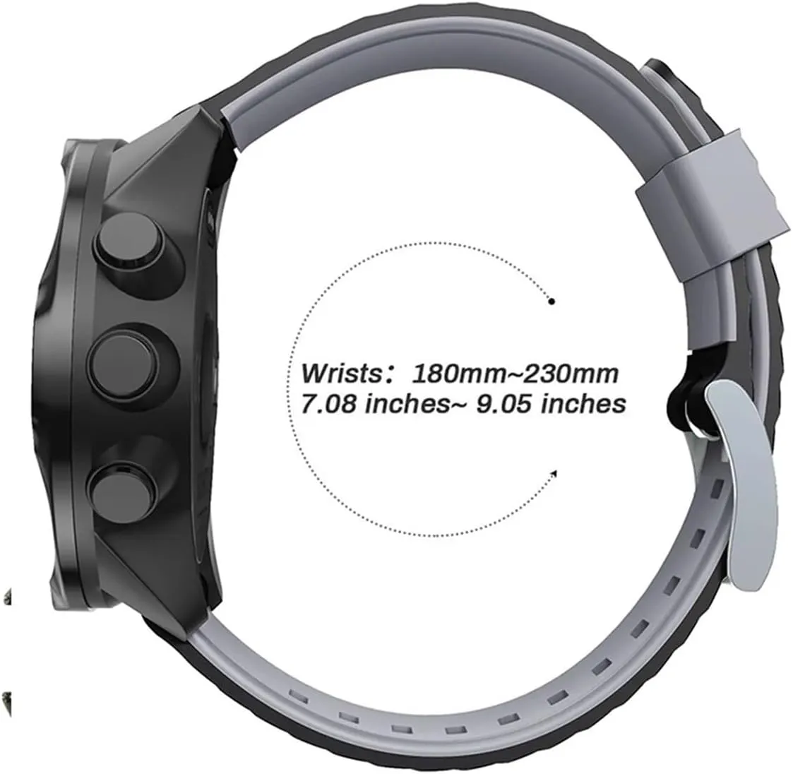Fit For Suunto 7/Suunto 9 Replacement Wristband Soft Silicone Sports Watch Strap Fit For Suunto 9 Baro/9 Spartan/9 GPS 24mm Watch Band