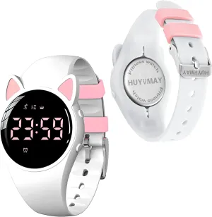 Fitness Tracker Pedometer Watch, No App No Phone Required, USB Charge 1 Hour for 20 Days Use, IP68 Waterproof Digital Watch with Alarm Clock Timer Distance Step Tracker for Kid Teen Boys Girls