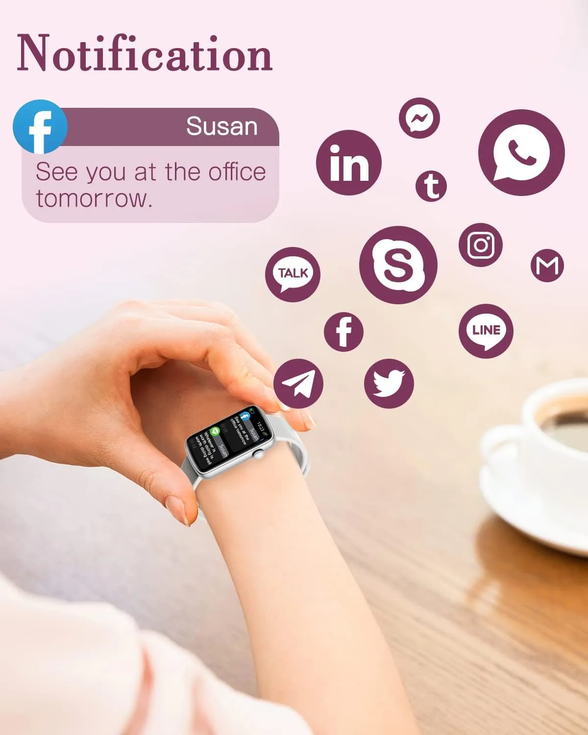 Fitness Watches for Women, LYNN2 Fitness Tracker with Heart Rate Monitor Blood Oxygen/Sleep Tracker Pedometer, Slim Step Tracker Watch for iOS/Android Phones Waterproof Gray