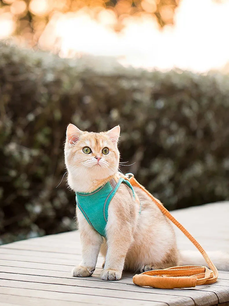 Floral Print Cat Harness & Leash Set