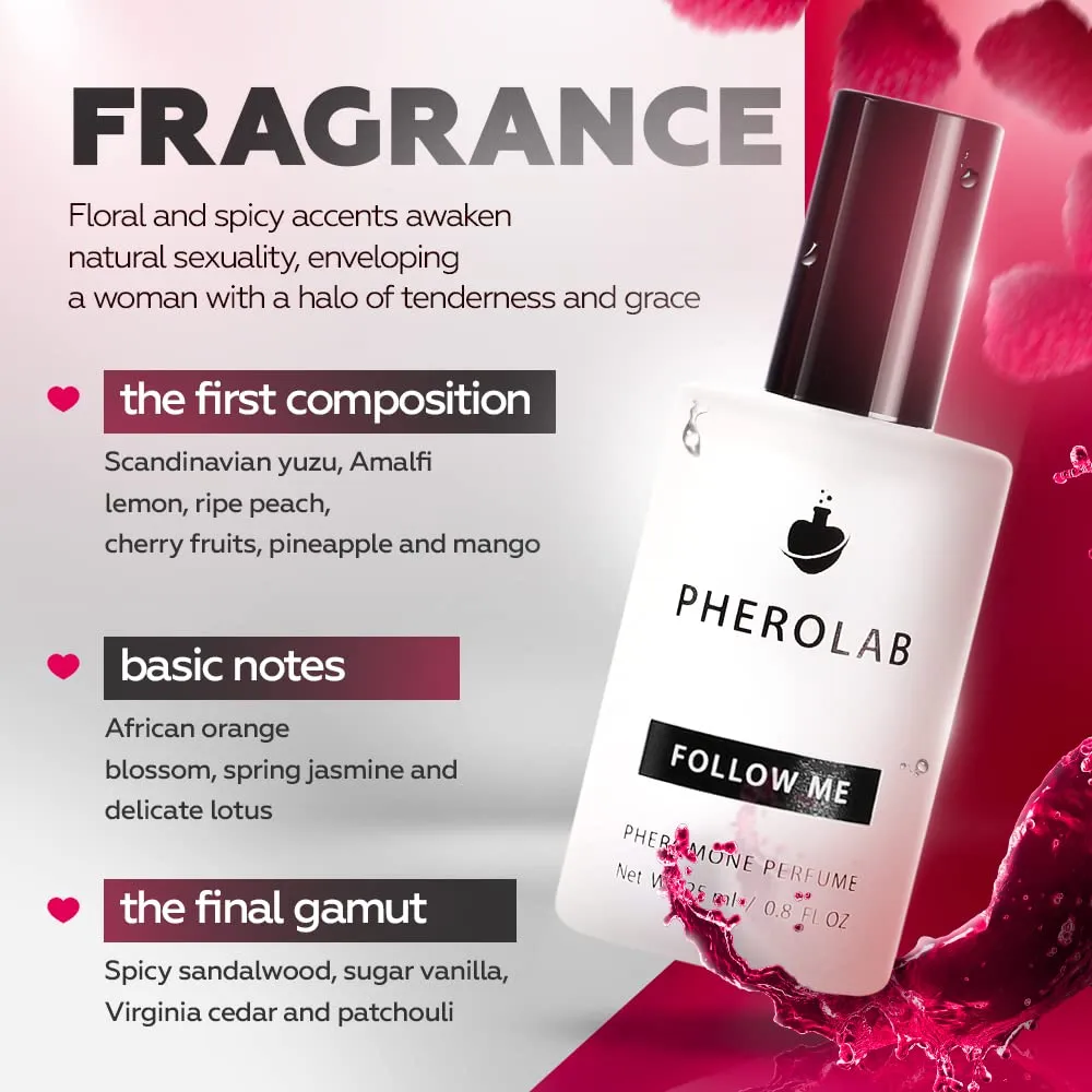 Follow Me Pheromone Perfume for Women [Oxytocin] – Pheromone-Infused Oil Cologne, Long-Lasting Spray Perfume to Attract Men