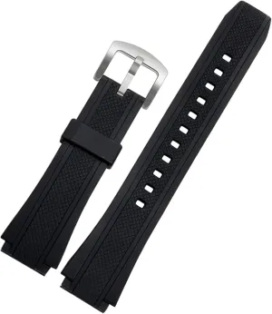 for 5119 EF-552S pecial Silicone Watch Strap Sports Waterproof Silicone Watch Bracelet Convex Mouth 20mm Black Watch Bands
