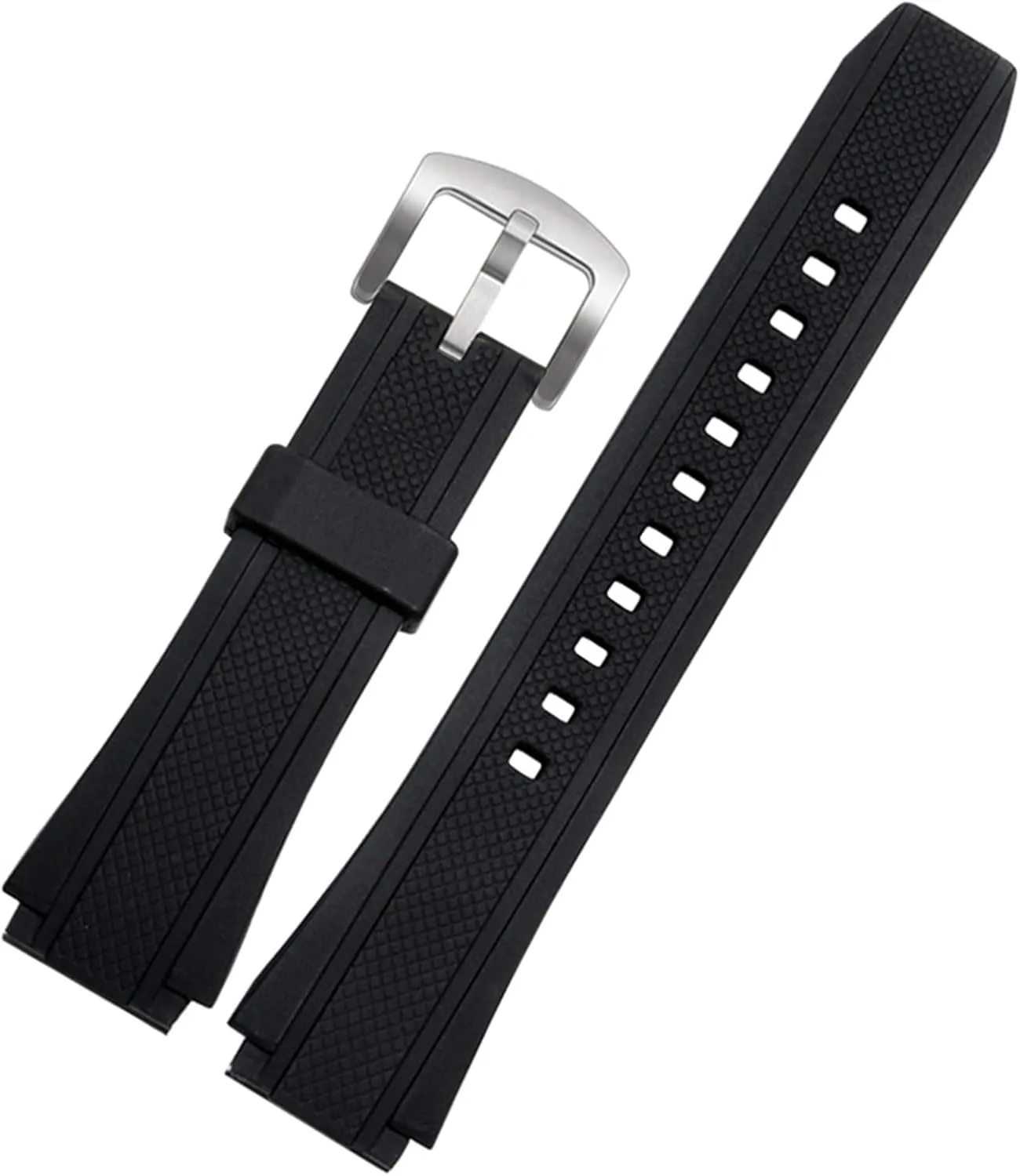 for 5119 EF-552S pecial Silicone Watch Strap Sports Waterproof Silicone Watch Bracelet Convex Mouth 20mm Black Watch Bands