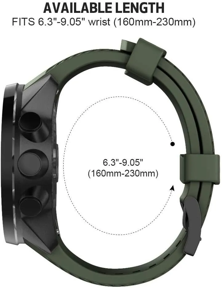 For 9 Band Soft Silicone Watch Strap For 9 GPS Baro Replacement Watch Band Sports For Men Women