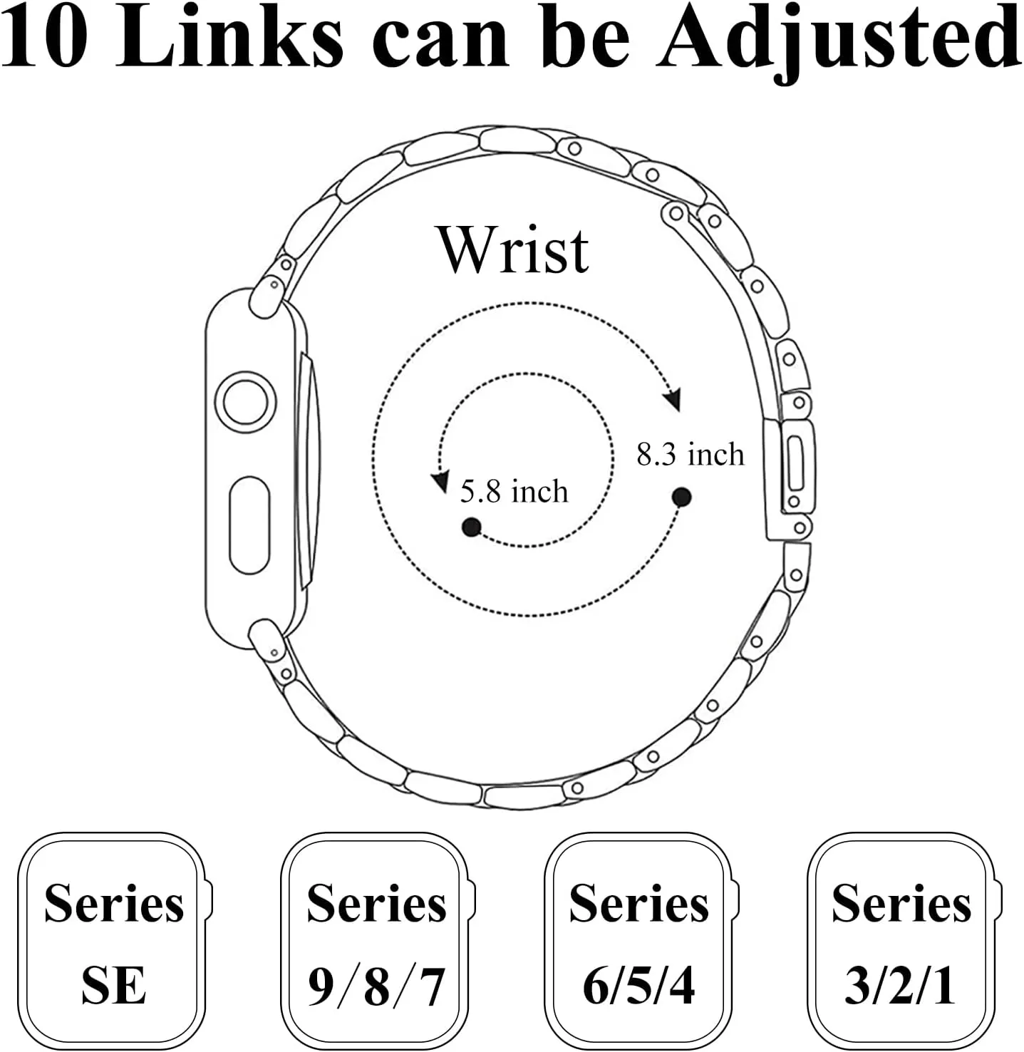 for Apple Watch Band Women 38mm 40mm 41mmm 42mm 44mm 45mm with Face Cover, Metal Stainless Steel for iwatch Band Series 9 8 7 6 5 4 3 2 1 SE.