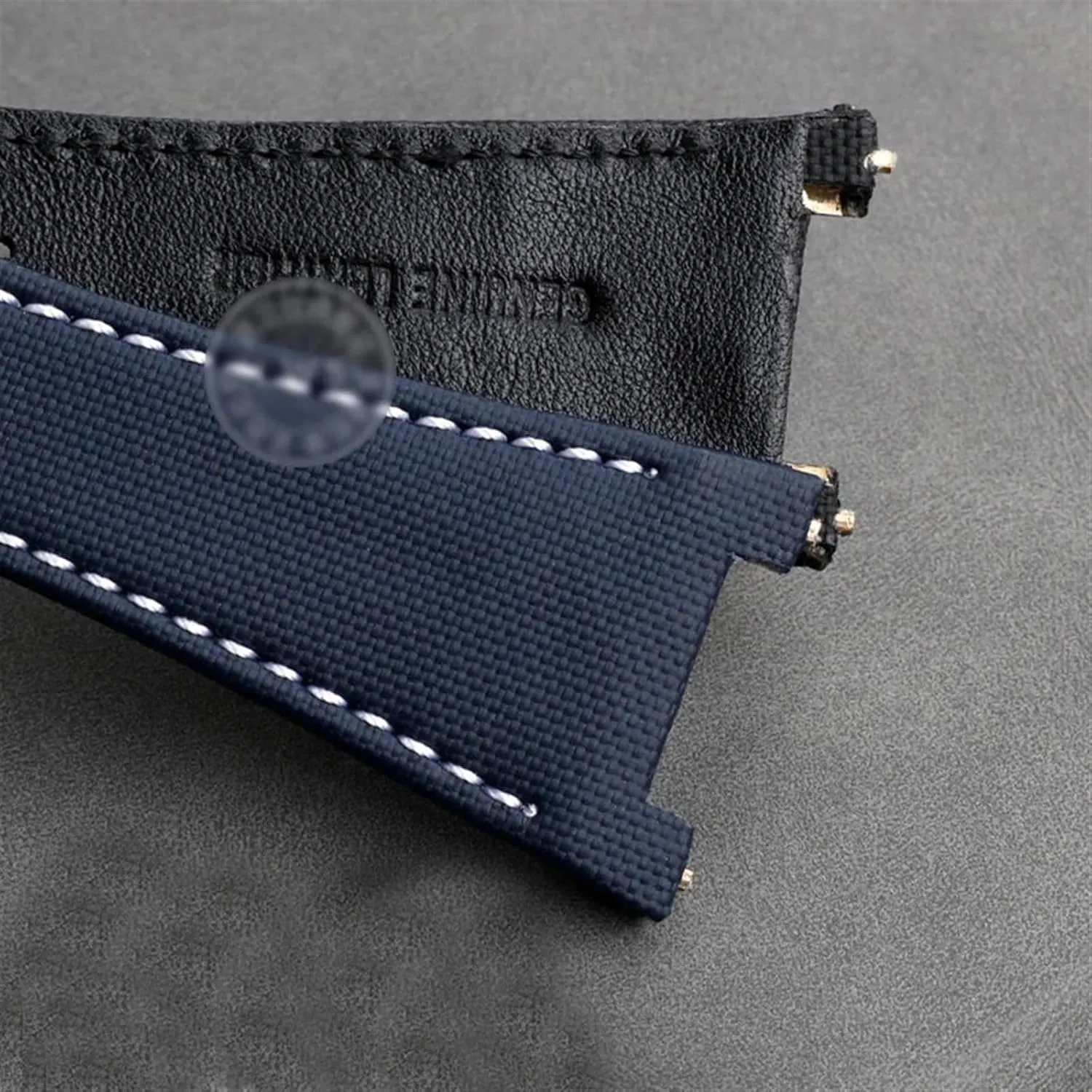 For IWC Ingenieur Family IW500501 IW378507 Watch Strap Concave Interface Bracelet Waterproof Cowhide Bottom Nylon Watchbands