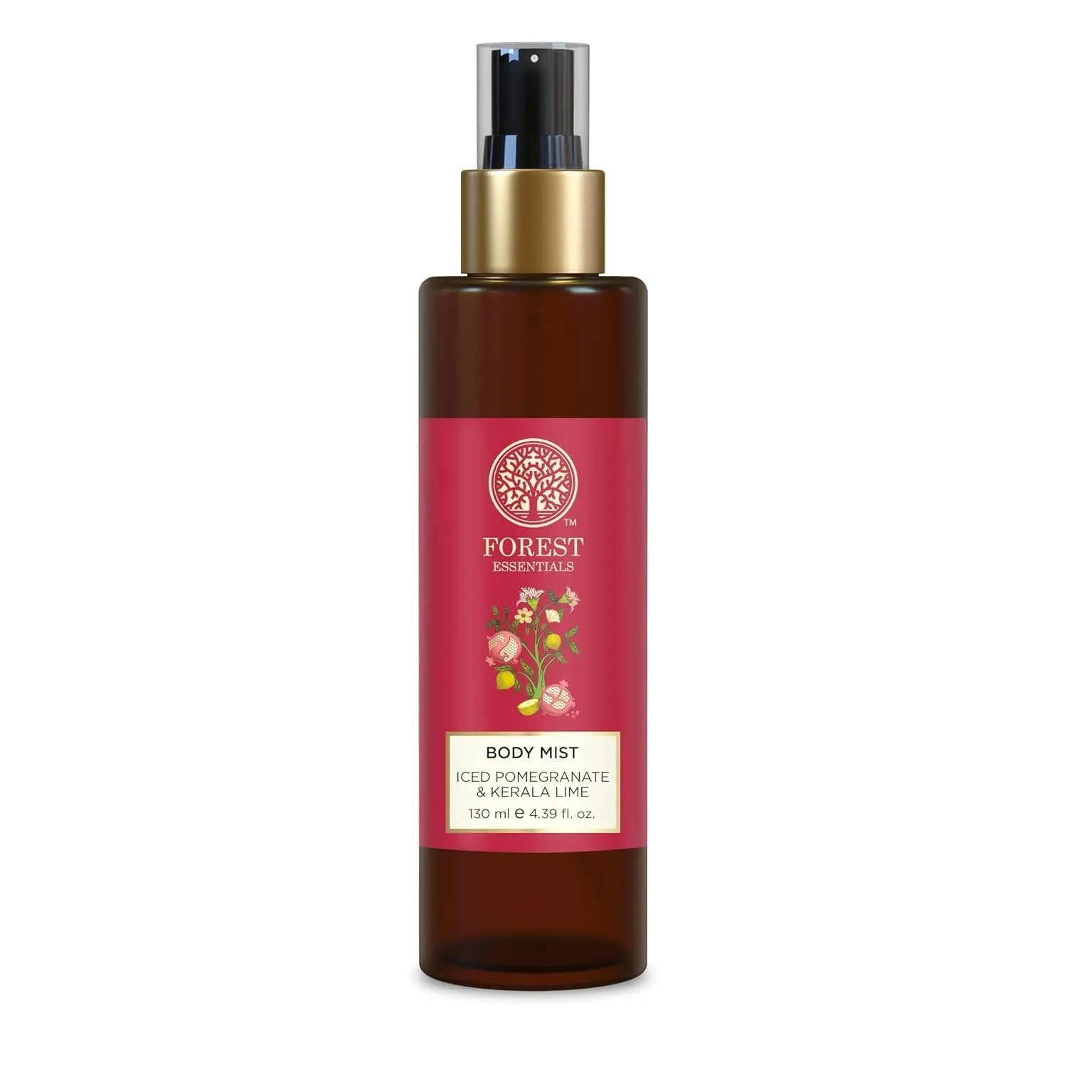 F.ores..t Esse,ntial,s Body Mist Iced Pomegranate & Kerala Lime | Natural & Hydrating Body Spray For Men & Women | Luxury Citrus Fragrance | 130 ml