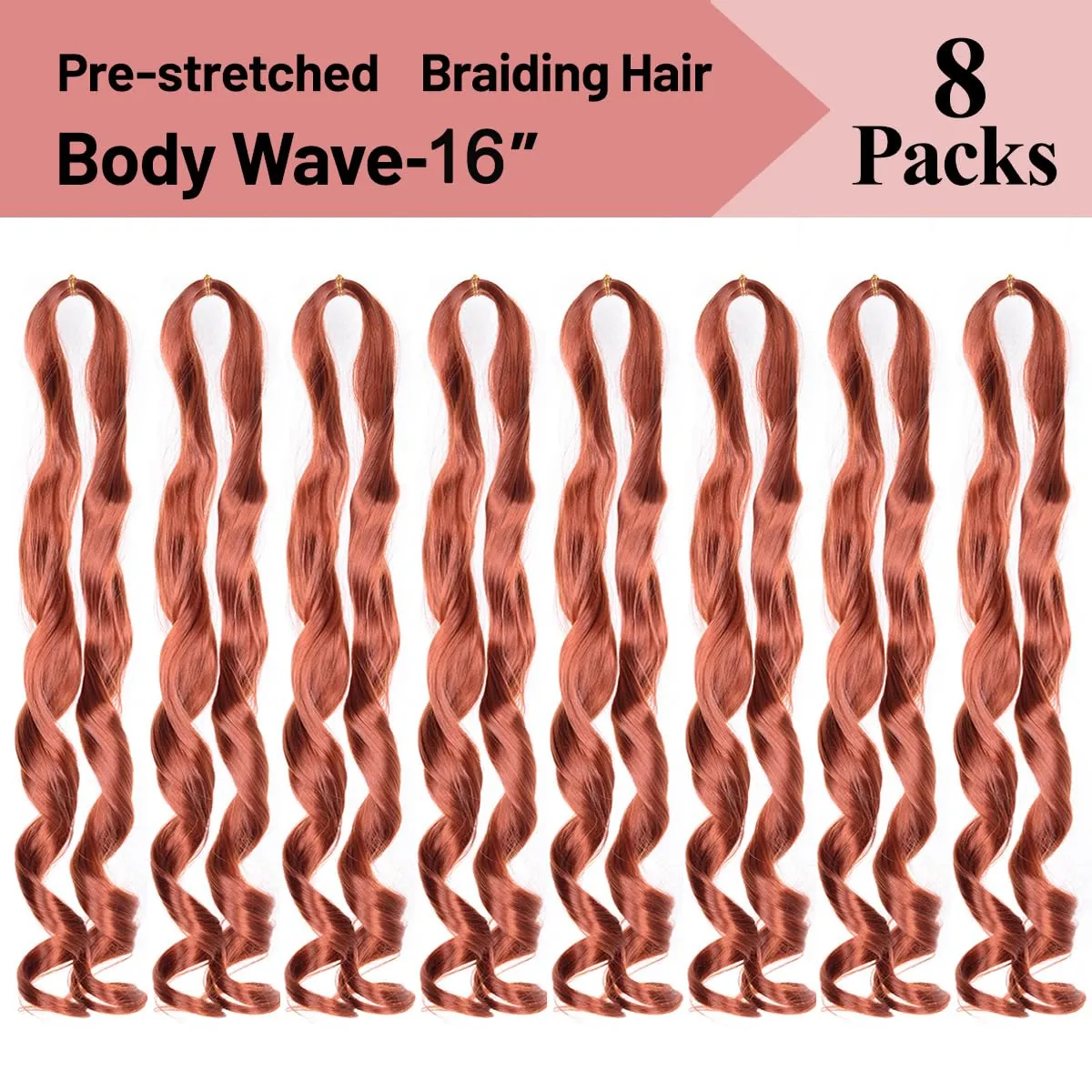 French Curl Braiding Hair,8Pack Loose Wavy Pre Stretched Synthetic 350# Spiral Curly Crochet Braiding Hair 16Inch 75g/pack French Curly Crochet Hair(16Inch,8 Packs,#350)
