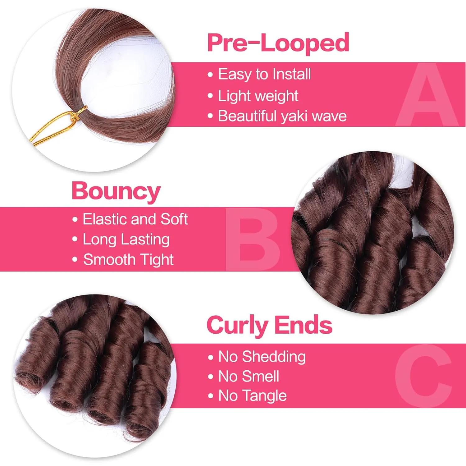French Curly Braiding Hair 12 Inch 8 Packs Pre-Stretched Synthetic Loose Wavy Extensions 50g/Pack (12 Inch, 8 Packs, 33#)