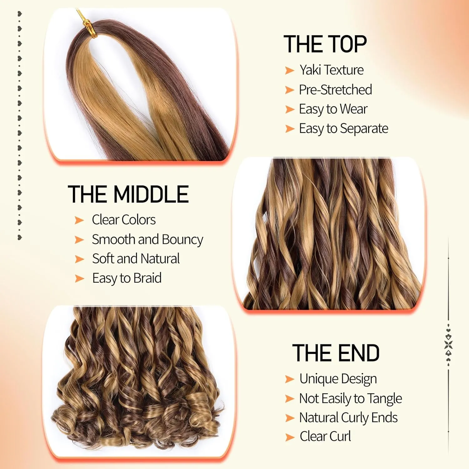 French Curly Braiding Hair 22 Inch Loose Wavy 8 Packs Bouncy Braiding Hair Extensions 75g/Pack Synthetic French Curl Crochet Hair for Black Women (22 Inch,8 Packs,27/33)