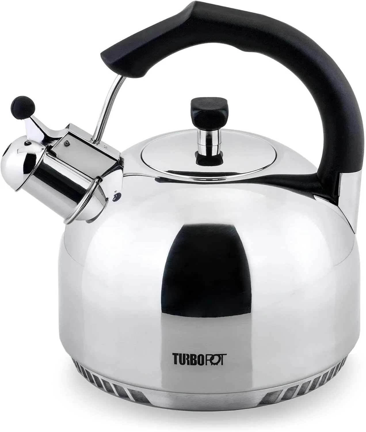 FreshAir™ Rapid Boil Stainless Steel 2.5 qt. Tea Kettle by Turbo Pot®, Time-and-Energy Saving Cookware for Gas Stove