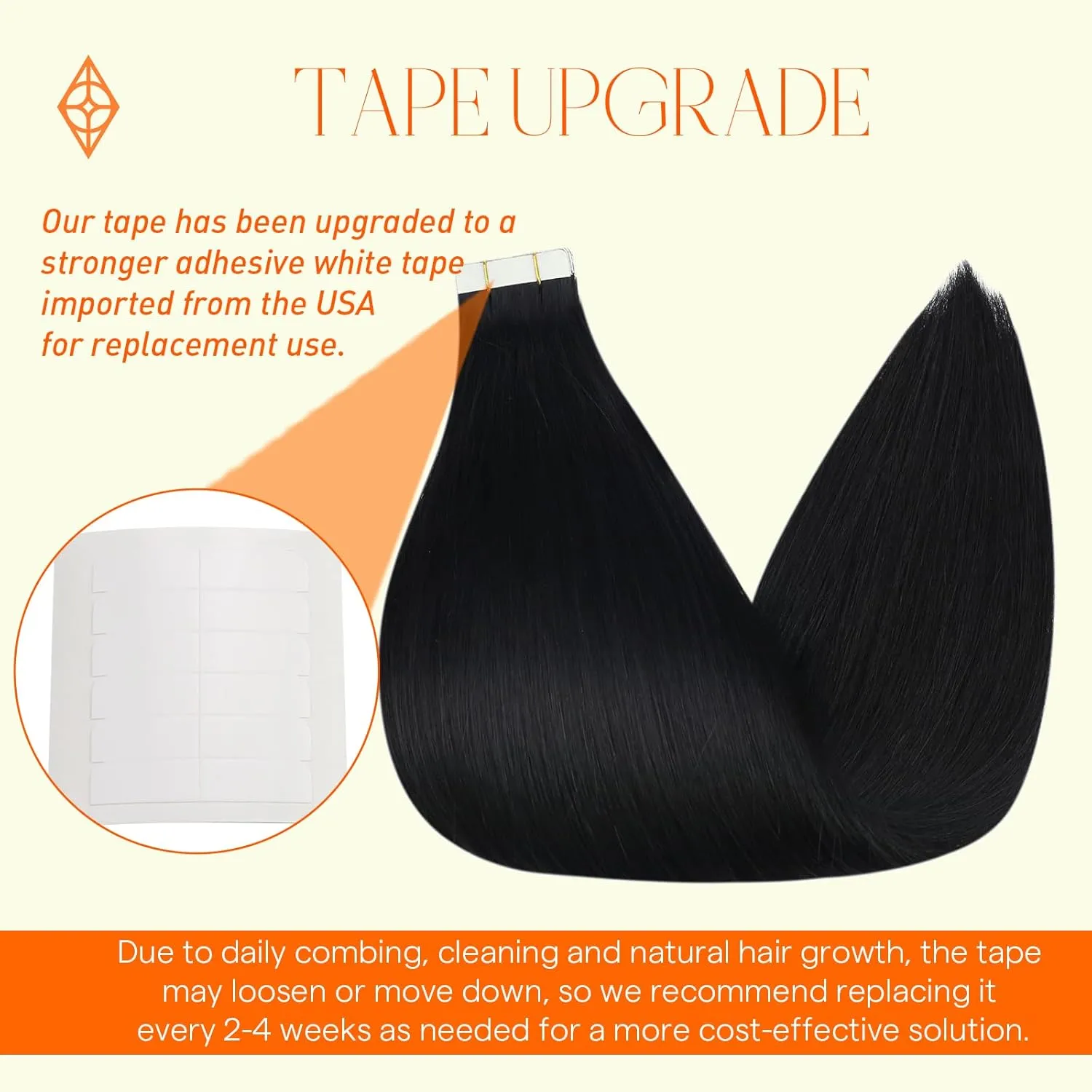 Full Shine Tape in Hair Extensions Human Hair 22 Inch Invisible Tape in Hair Extensions Human Hair Color 1 Jet Black Double Sided Seamless Tape in Extensions 40 Pcs Add Length 100 Gram For Party