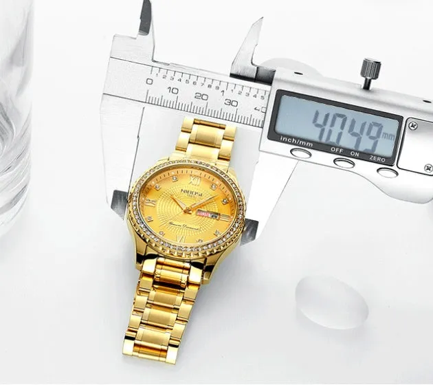 Fully automatic waterproof solid steel with quartz watch