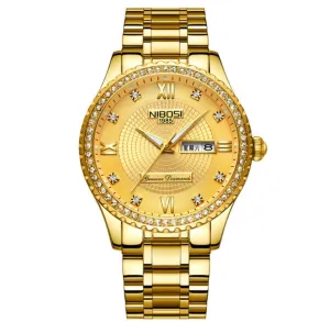 Fully automatic waterproof solid steel with quartz watch