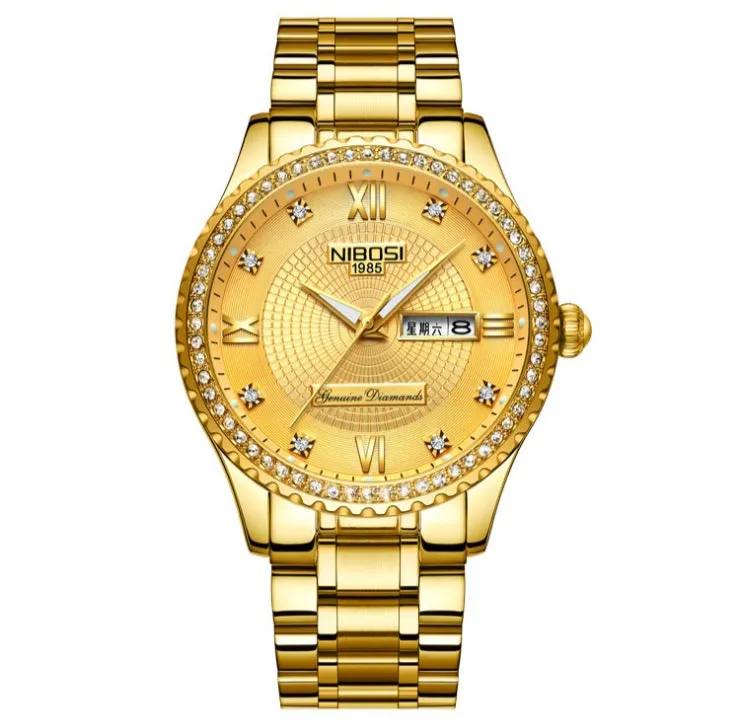 Fully automatic waterproof solid steel with quartz watch