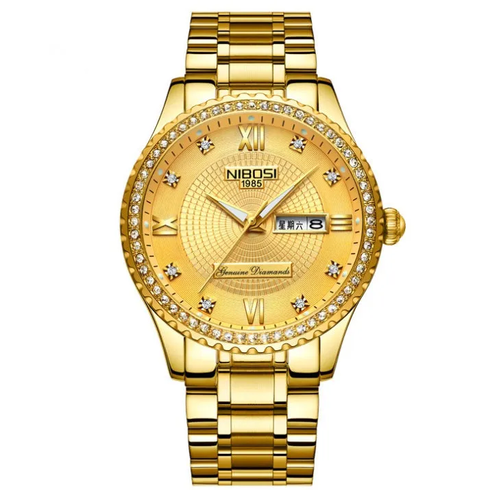 Fully automatic waterproof solid steel with quartz watch