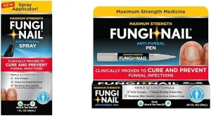 Fungi-Nail Anti-Fungal Foot Spray Kills Fungus 1 Oz & Pen Applicator Kills Fungus 0.10 Fl Oz