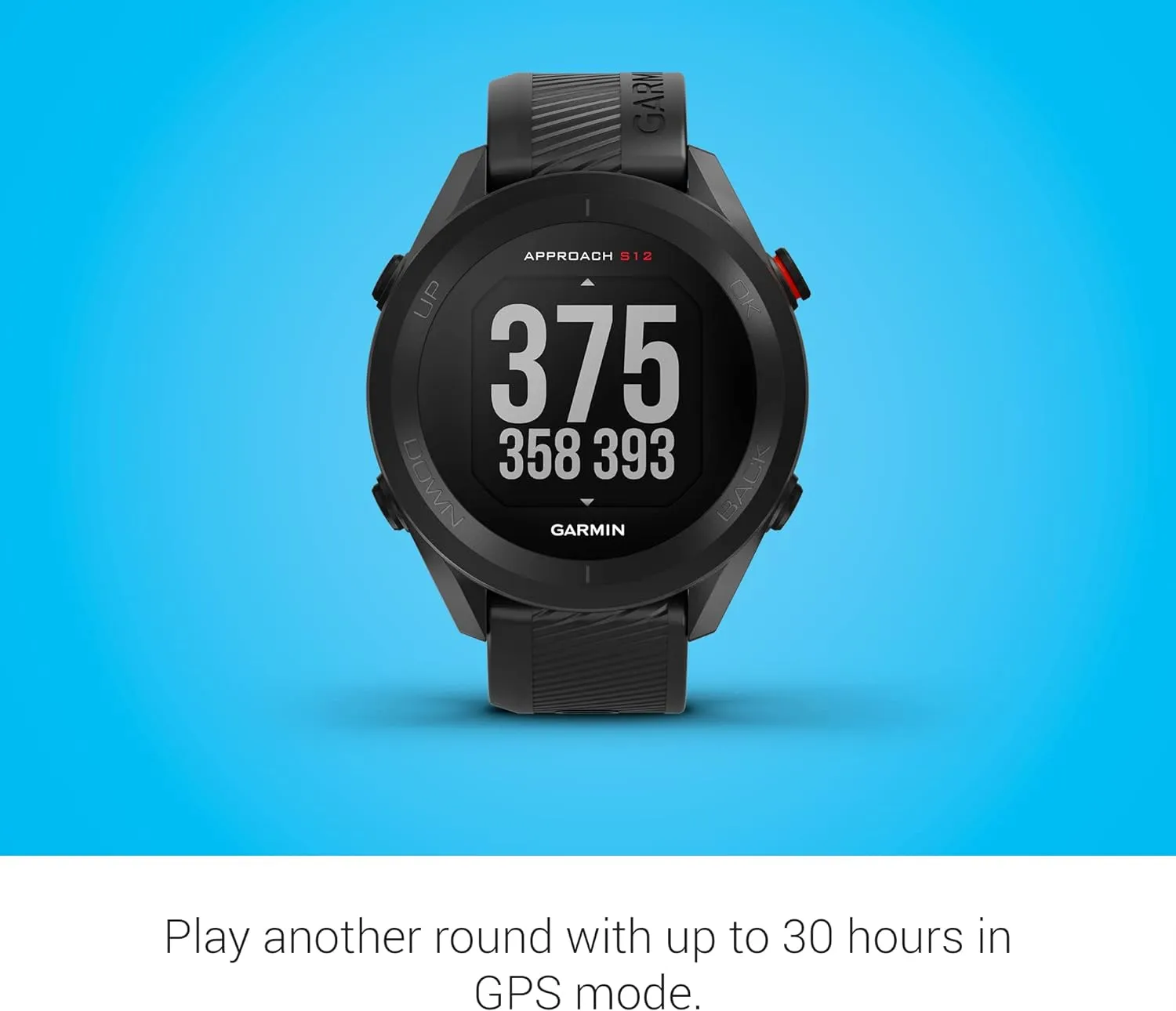 Garmin Approach S12, Easy-to-Use GPS Golf Watch, 42k  Preloaded Courses, Black, 010-02472-00
