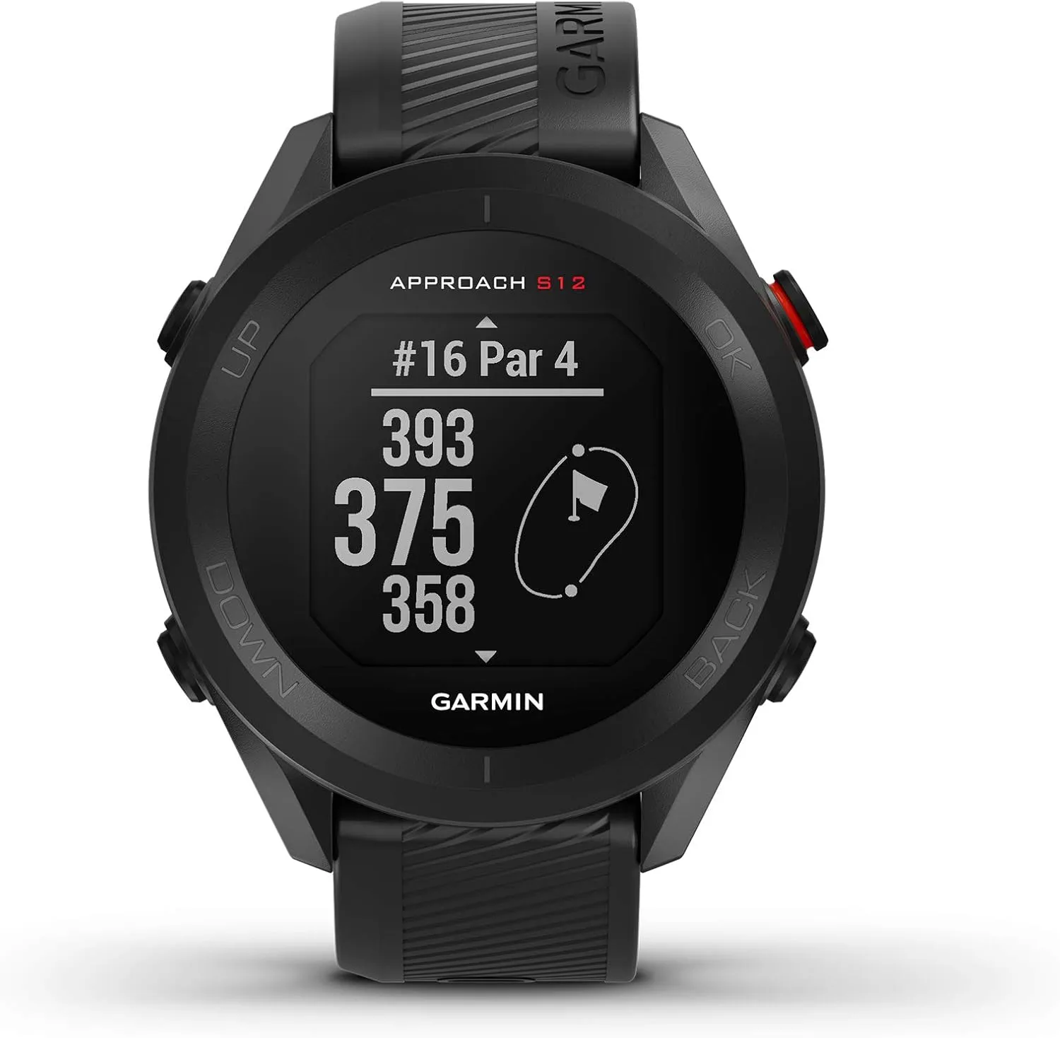 Garmin Approach S12, Easy-to-Use GPS Golf Watch, 42k  Preloaded Courses, Black, 010-02472-00