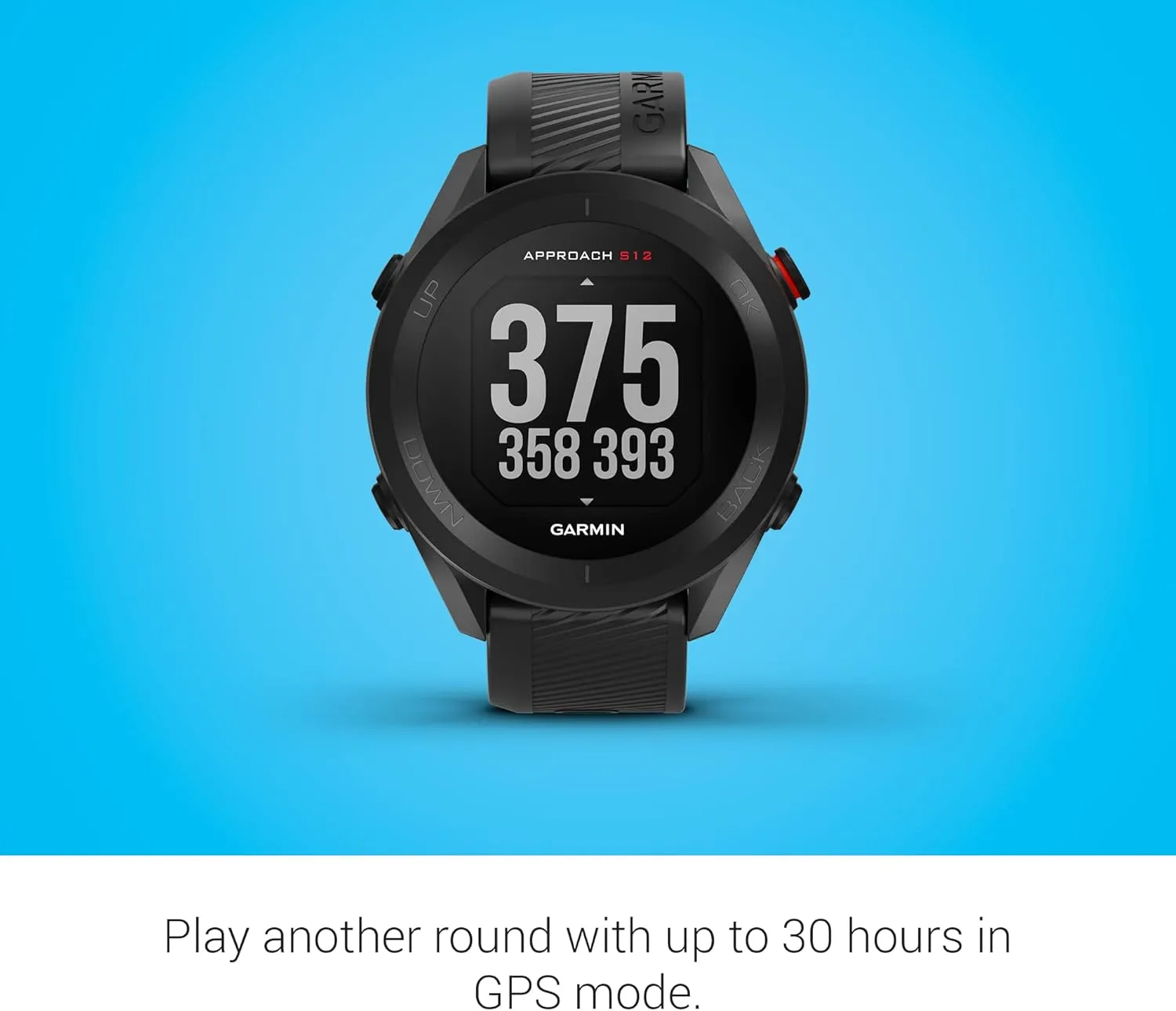 Garmin Approach S12, Easy-to-Use GPS Golf Watch, 42k  Preloaded Courses, Black, 010-02472-00