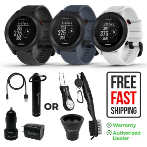 Garmin Approach S12 Premium GPS Golf Watch with Wearable4U Bundle
