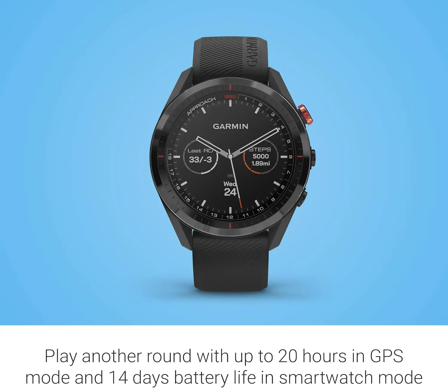 Garmin Approach S62 Bundle, Premium Golf GPS Watch with 3 CT10 Club Tracking Sensors, Built-in Virtual Caddie, Mapping and Full Color Screen, Black (Renewed)
