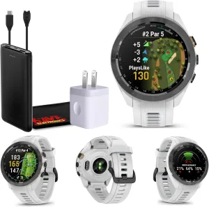 Garmin Approach S70 42MM GPS Golf Fitness Preimum Smartwatch for Men, Lightweight 1.2" Touchscreen AMOLED Display and 42000 Preloaded Courses -White- Garmin Watches for Men